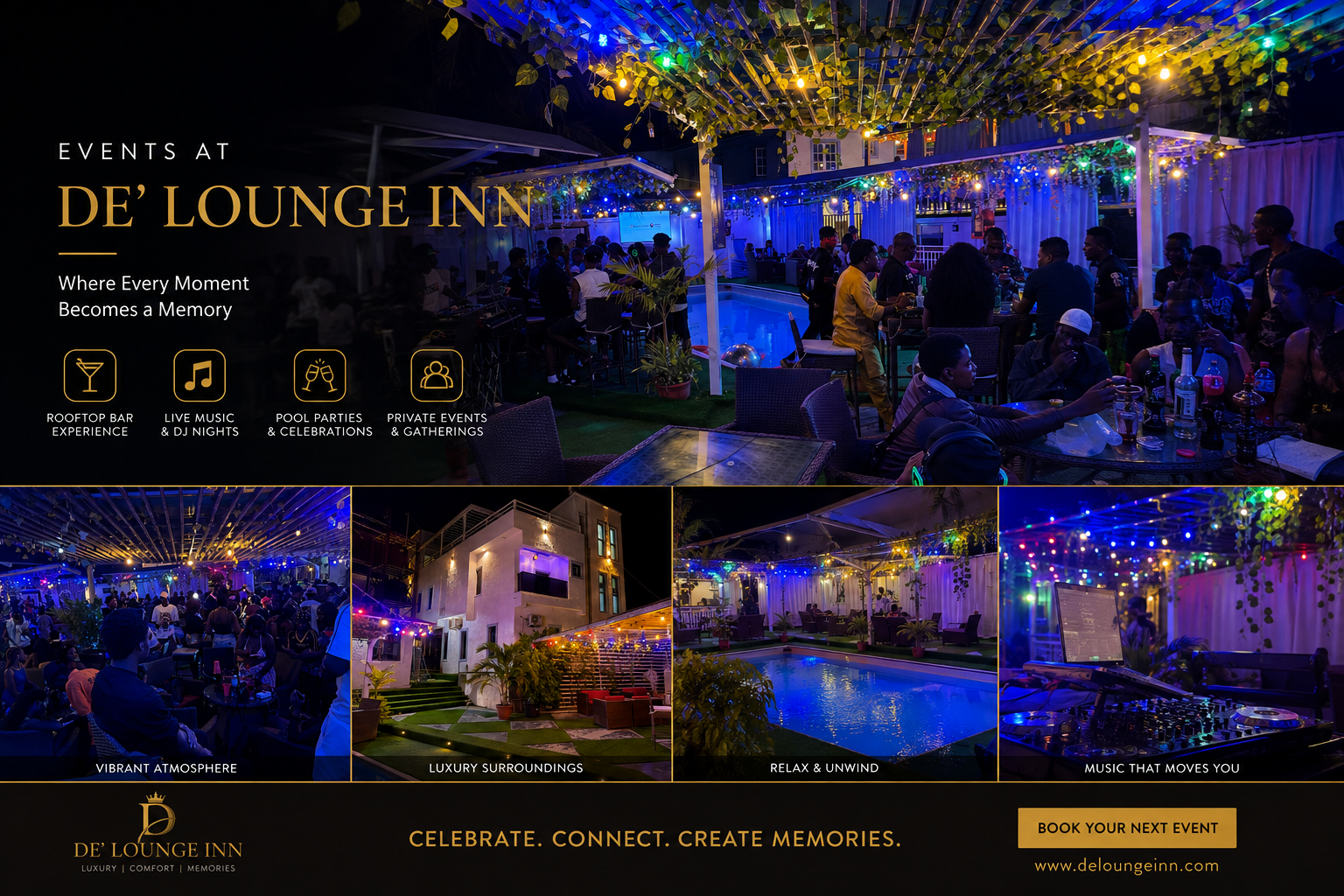 Events and nightlife at DE’ Lounge Inn