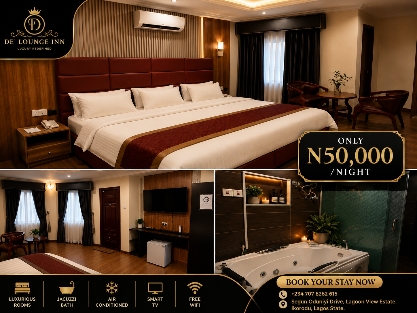 Premium Room Lagos at DE' Lounge Inn Hotel